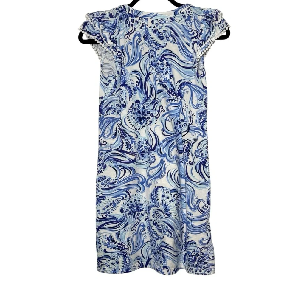 Lilly Pulitzer Dress Size XXS Blue White Cotton - Picture 5 of 5